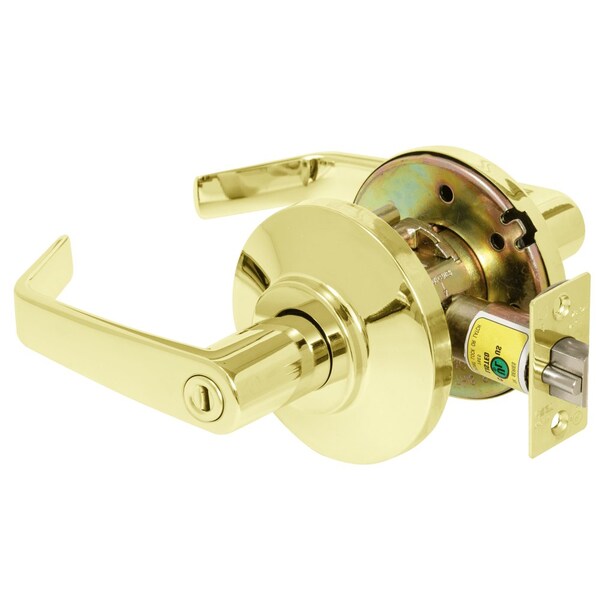 Best Grade 2 Privacy Cylindrical Lock, 15 Lever, Non-Keyed, Bright Brass Finish, Non-handed 7KC20L15DS3605 - main